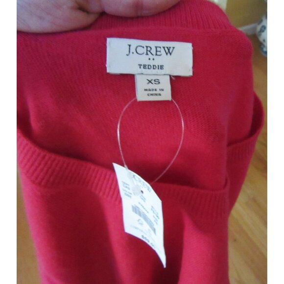 J.Crew XS Teddie Crewneck Sweater Pink/Purple Tint Cotton/Wool Blend - Picture 5 of 5